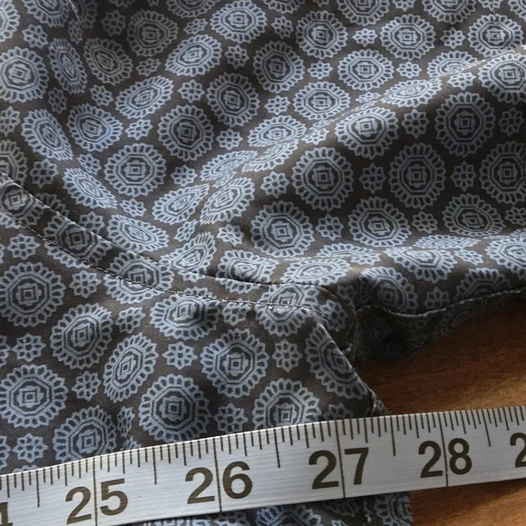 Perry Ellis Men’s 2XLT Stretch Blue Patterned Short Sleeve Button Up Shirt - Picture 14 of 15